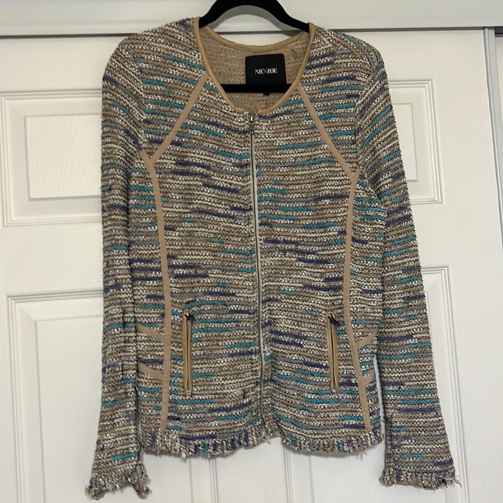 Nic + Zoe tweed look knit jacket